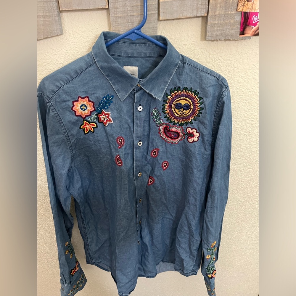 Embroidered Paul Smith Button up shirt Size L